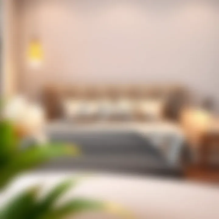 Elegant bed setup showcasing comfort and style