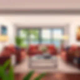 Cozy living room setup with affordable furniture