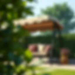 Stylish canopy design for garden swing