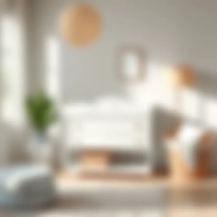 Stylish clearance changing table in a modern nursery