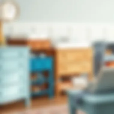 Variety of clearance changing tables showcasing different styles