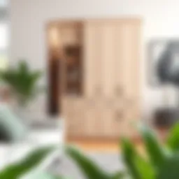 Stylish ClosetMaid tall storage cabinet in a modern home setting