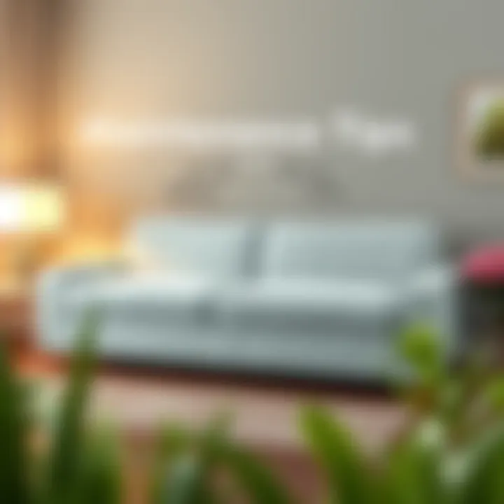 Infographic detailing maintenance tips for couch covers