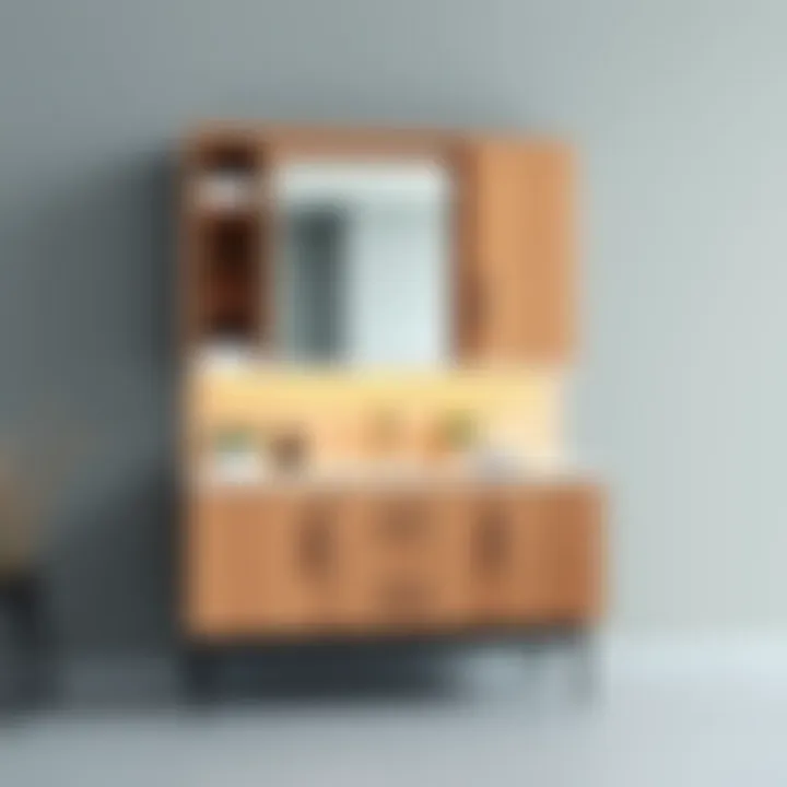 Contemporary Vanity Cabinet with Storage Contemporary vanity cabinet featuring innovative storage solutions
