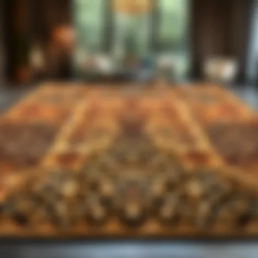 Luxurious large area rug showcasing intricate patterns