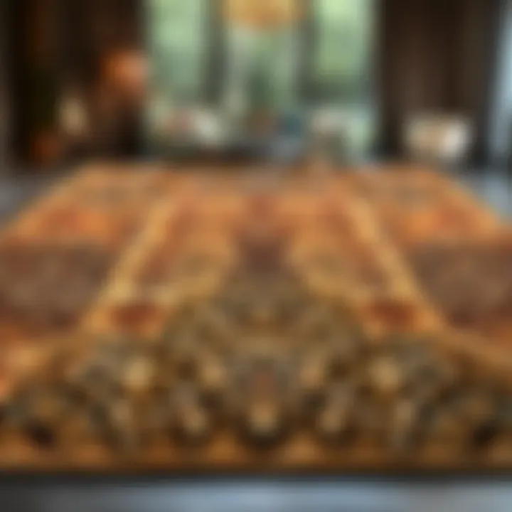 Luxurious large area rug showcasing intricate patterns