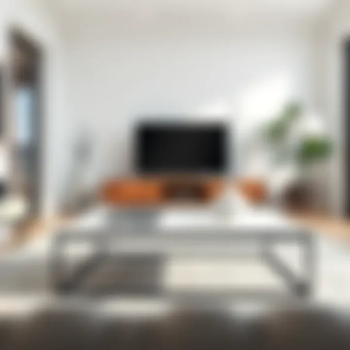 Stylish coffee table in a contemporary living room setting