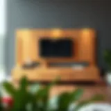Elegant wooden TV stand showcasing modern design