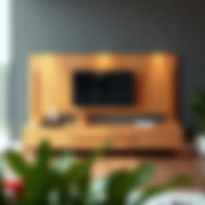 Elegant wooden TV stand showcasing modern design