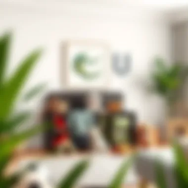 A stylish storage solution for pet toys in a modern living room.