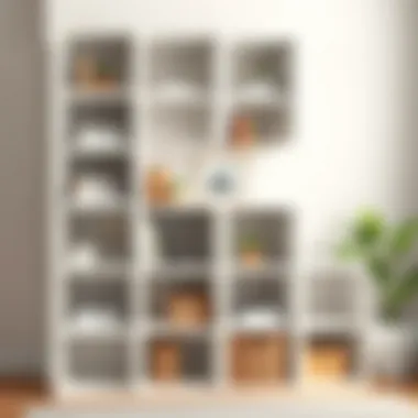 Customizable stackable cubby shelves showcasing personalization options