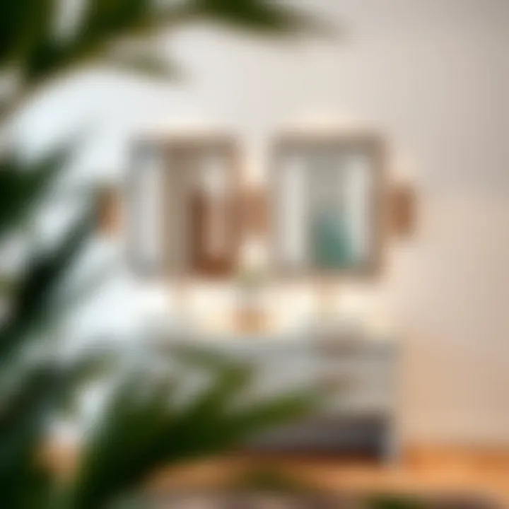 Creating Depth with Double Vanity Rectangle Mirrors Double vanity rectangle mirror enhancing the illusion of space in a chic interior