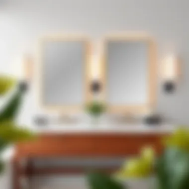 Diverse Frame Styles of Double Vanity Rectangle Mirrors Stylish double vanity rectangle mirrors with unique frame designs