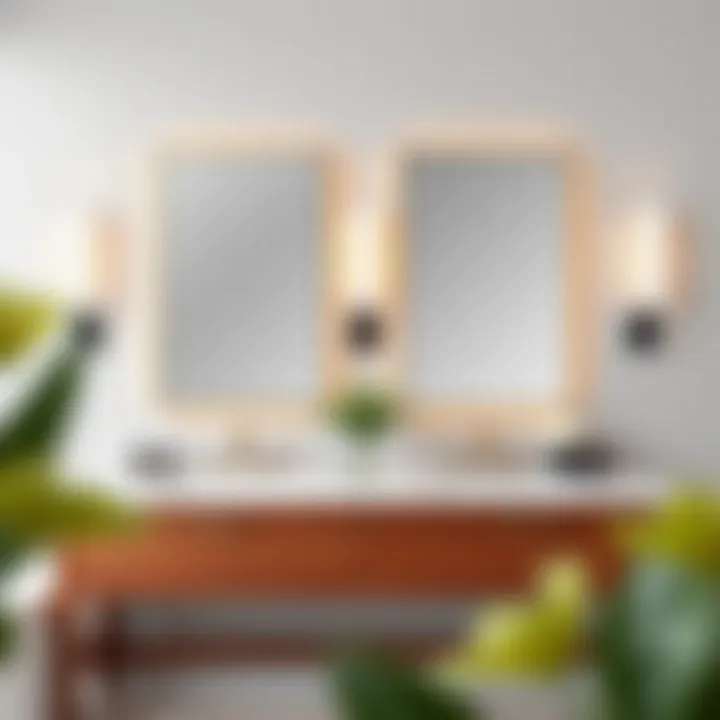 Diverse Frame Styles of Double Vanity Rectangle Mirrors Stylish double vanity rectangle mirrors with unique frame designs