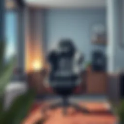 Stylish gaming chair in a modern gaming room