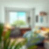 Cozy dorm room setup with stylish bedding and decor