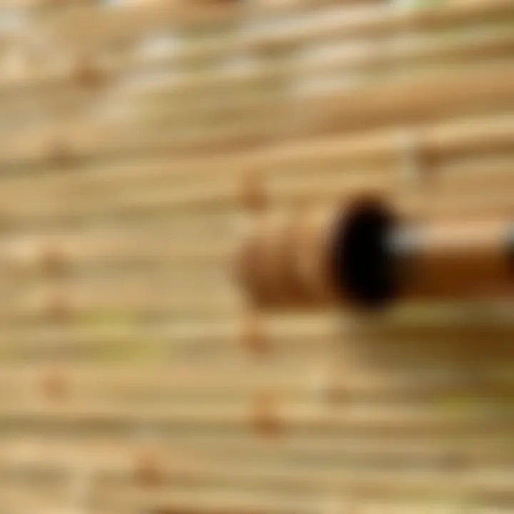 Close-up of bamboo material showcasing texture