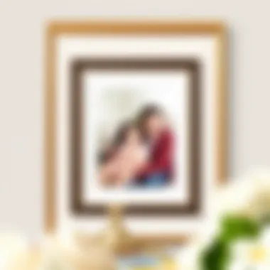 Cherished Memories: Family Portrait in a Stylish Frame Sophisticated 8 x 10 picture frame displaying a cherished family portrait with a 5 x 7 mat