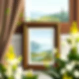 Elegant 8 x 10 picture frame with a 5 x 7 mat featuring a scenic landscape photo