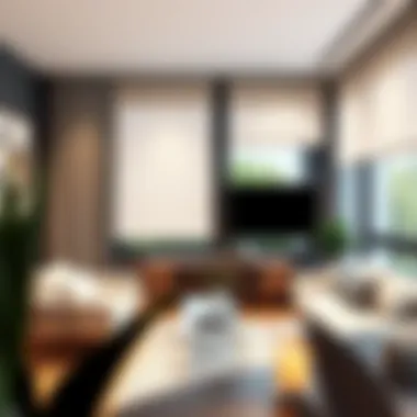 Stylish installation of roller blinds in a modern home.