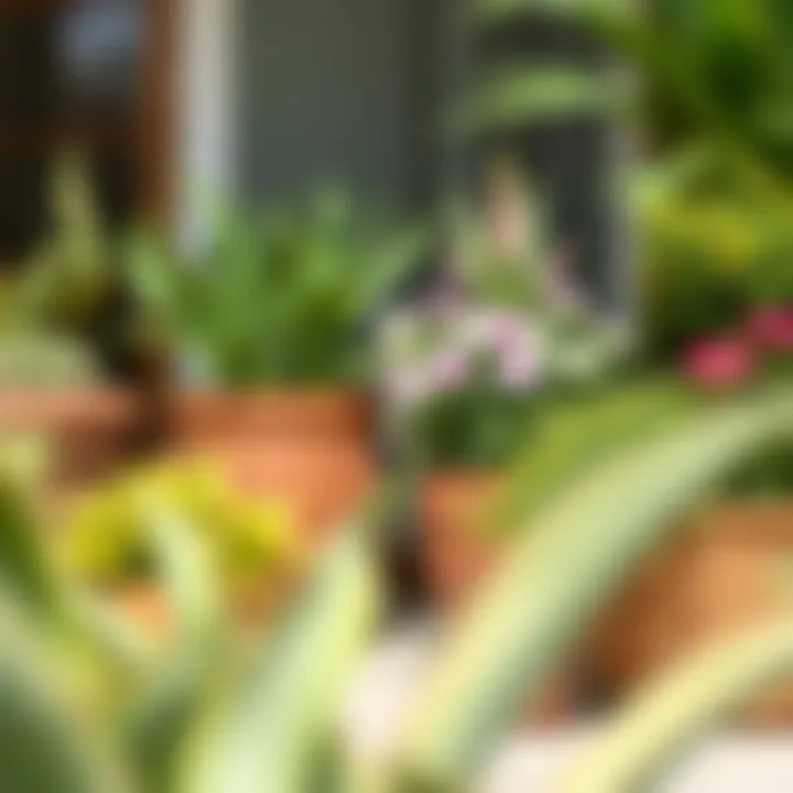 Close-up of plant care tips for outdoor planters