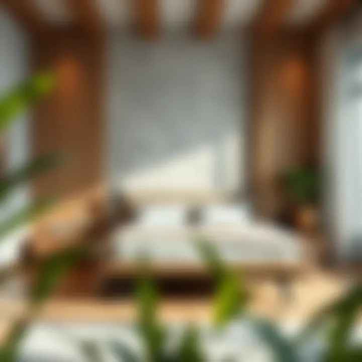 Sustainable Materials in Bedroom Furniture Diverse materials used in bedroom furniture, highlighting sustainability