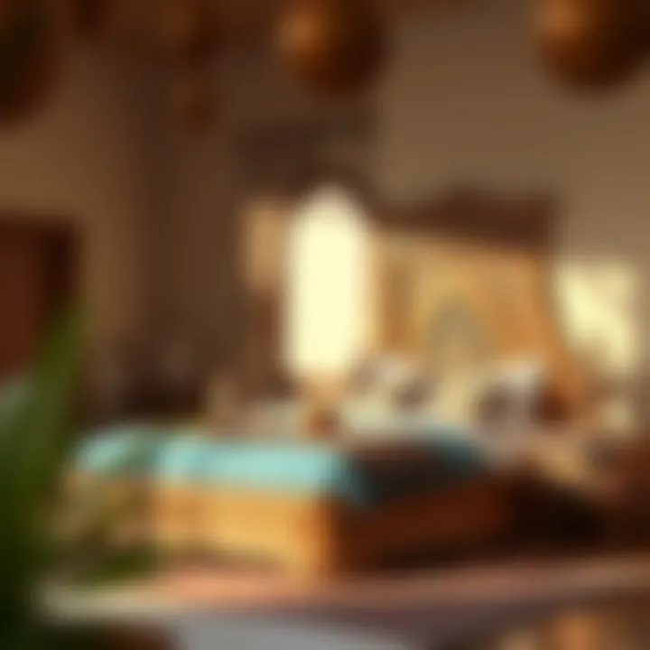 Traditional Arabian-Style Bedroom Furniture Traditional Arabian-style bedroom furniture with intricate carvings