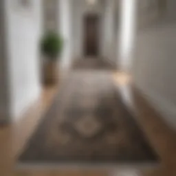 Elegant 8 ft runner rug enhancing hallway decor