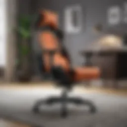 Stylish ergonomic gaming chair with adjustable features