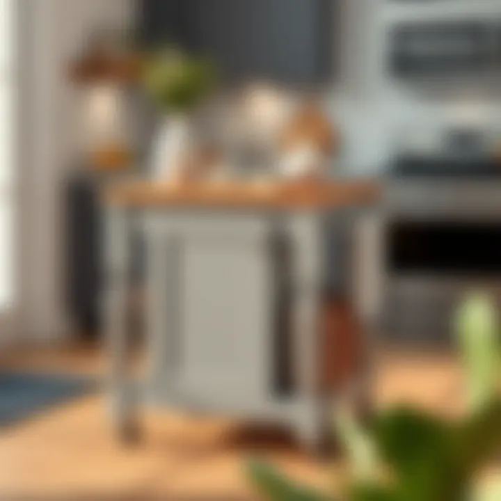 Compact kitchen island cart ideal for small spaces
