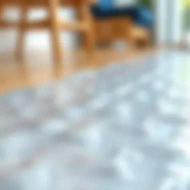 Close-Up of Texture and Clarity of a Plastic Floor Runner Close-up of texture and clarity of a plastic floor runner