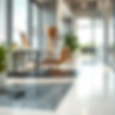 Clear Plastic Floor Runner Enhancing a Stylish Office Environment Clear plastic floor runner enhancing a stylish office environment