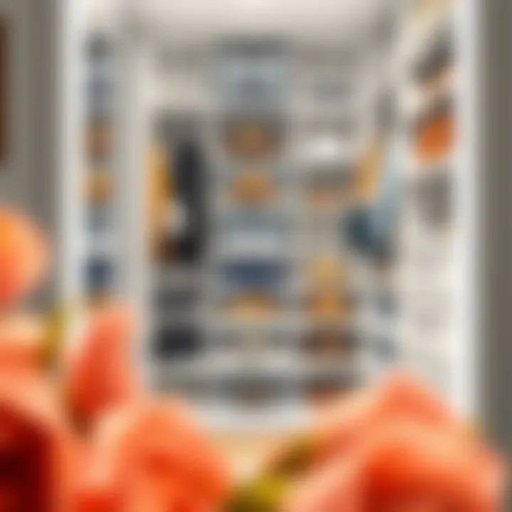 Organized closet featuring clear plastic hat storage boxes