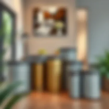 Metal Boxes Enhancing Modern Interior Design Decorative metal boxes arranged aesthetically in a modern home interior