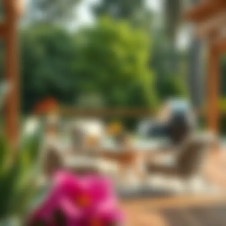 Durable outdoor furniture materials displayed in a natural setting