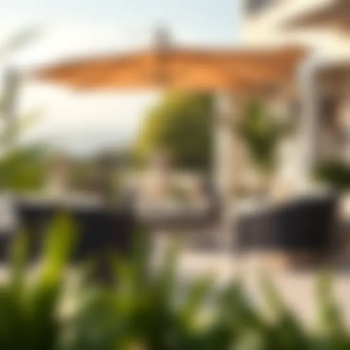 Luxurious outdoor seating arrangement showcasing comfort and style
