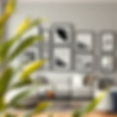 Stylish interior with multiple 9x16 frames