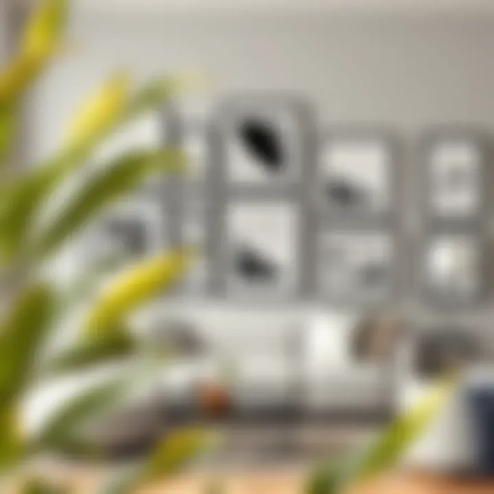 Stylish interior with multiple 9x16 frames