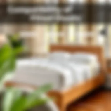 An infographic illustrating the compatibility of fitted sheets with various mattress types