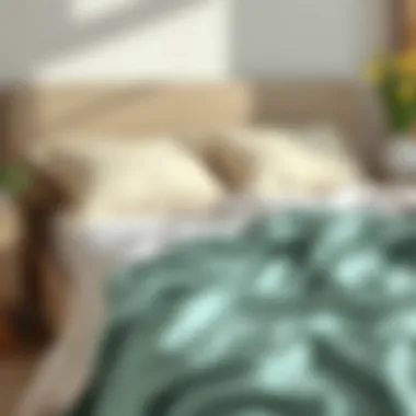 Different materials used for 16 inch deep fitted sheets displayed on a bed