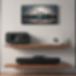 Elegant floating speaker shelf displaying modern design