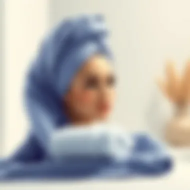 Stylish hair wrap towel enhancing personal care routine