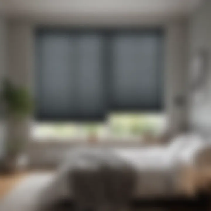 Fyrtur blackout blinds installation in a contemporary bedroom