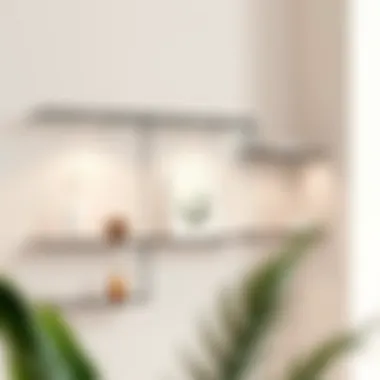 Stylish glass corner shelves in a minimalist design