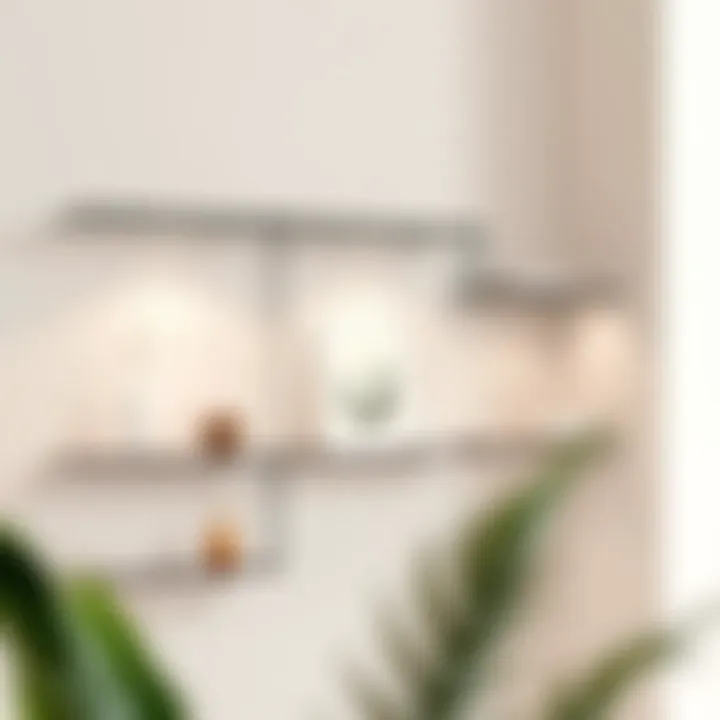 Stylish glass corner shelves in a minimalist design