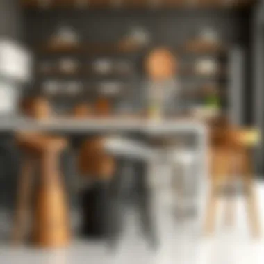 Variety of high stools showcasing different materials