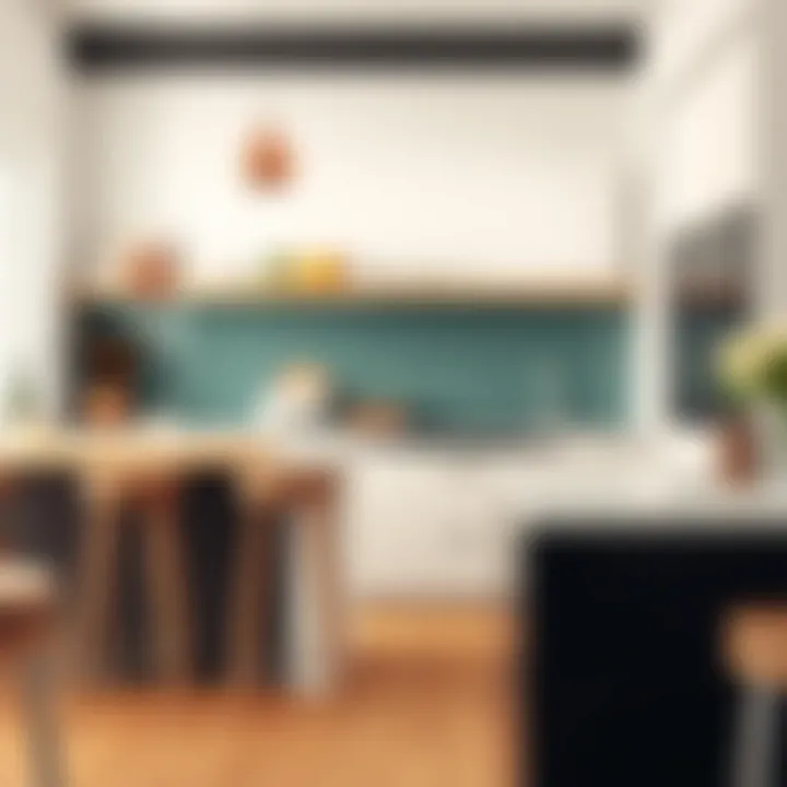 Stylish high stools paired with kitchen decor