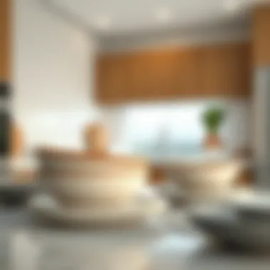 Stylish lightweight bowl in a contemporary kitchen