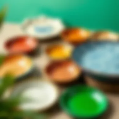 Collection of vibrant plates illustrating diverse materials