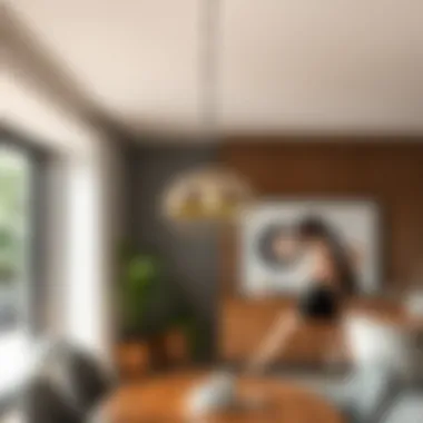 Sophisticated Pendant Lighting in Contemporary Decor Elegant pendant light hanging in a modern dining room